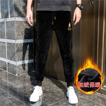 Rich Bird Corduroy Casual Pants Autumn Winter New Fleece Thickened Men's Korean Style Trendy Gold Velvet Trousers