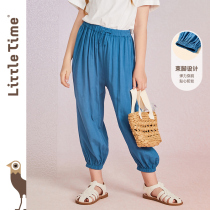 littletime girls anti-mosquito pants summer light and breathable 2022 new casual pants children Holiday beach pants