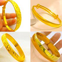 Zhou Dafu Huanmei bracelet woman 999 gold 24K 18K gold full Star wedding gold Golden Bracelet Never Fall