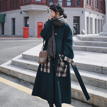 Woolen coat womens mid-length 2020 autumn and winter new popular Korean loose thickened temperament fashion woolen coat