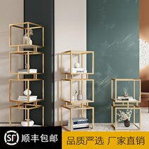 Light luxury iron artifacts frame landing living room partition frame network red creative shelf bedroom corner bookshelf