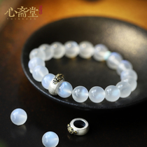 Xin Zhaitang (one breath) natural white moonlight stone hand string ox year old gem crystal jewelry brave bracelet