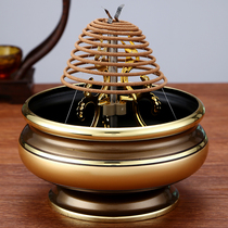 Ximantis 12-hour pan incense burner home offering 24-hour pan incense rack pure copper sandalwood incense burner