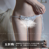 Do your cat: boyfriend gift opening-up lace lace strap butterfly knot no-mark underwear Tiny pants female transparent