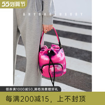 Fainting value crying small crowdwave Truffle-Dyed Ultra Light Parachute material Hand inclined satchel Rope Bucket bag