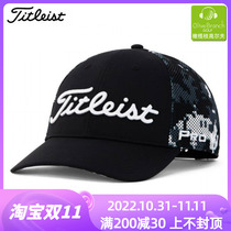 Titleist new mens golf cap special edition ball cap black and white grid mesh hat sunshade mens hat