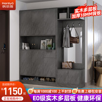 Light Extravagant Entrance Door Solid Wood Genguan Shoe Cabinet Home Doorway Large Capacity Containing Brief Modern Door Hall Cabinet Close By Wall Custom
