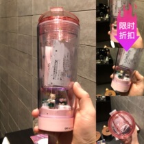 2019 Starbucks new cup 296ml Valentines Day scene plastic cup Accompanying cup Handy cup Cherry Blossom limited edition