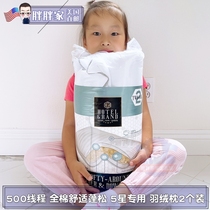 Fat Home USA Hotel Grand down pillow 2 sets of cotton 500 thread five star Hotel