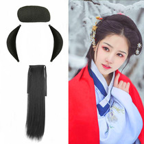 Xinyi ancient costume Little Dragon Girl wig new bow braid twist Hanfu high temperature silk horn bag ancient hair bun