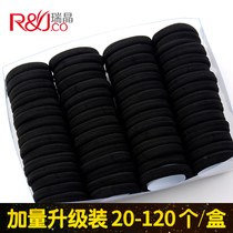 Head rope female tie hair rubber band Korean version of high elastic band Black seamless hair ring tie scalp set hair rope headdress