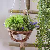 Open flower basket fake flower Korean handmade willow rattan weaving batch less than 10 yuan flower shop European-style plastic flower barrel