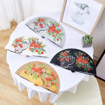 Anita wood fan custom new product on new fan baking paint fan Spain fan booking as dance fan