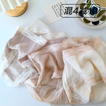 Soft Breathing Bubble Cotton) Four Frees One Wormwood Antibacterial Lace Modal High Elasticity No Trace Middle High Waist Womens Panties