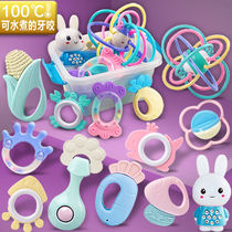 Baby toy tooth glue puzzle early education 0 to 3 months 6 baby 1 year old newborn baby newborn boy boy girl hand bell