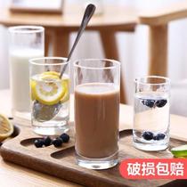 Household transparent glass juice cup Drinking water lidless glass large cup Water cup Teacup Breakfast milk cup Beer cup