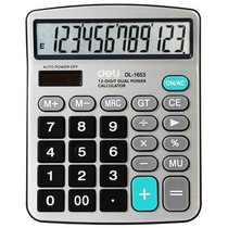 Dili 1653 office calculator 12 bit large screen dual power supply plastic button