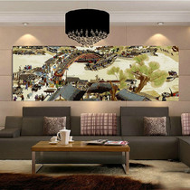 Digital oil painting coloring hand-painted diy oil painting living room large landscape classical decoration painting Qingming Shanghe picture