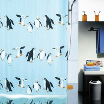  SPIRELLA fashion cartoon penguin polyester cloth thickened waterproof shower curtain 180x200cm