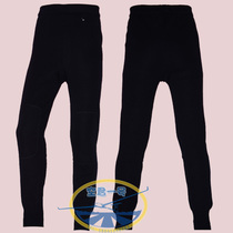  Black solid color long pants youth fidelity mens real outdoor wool warm thick tight casual wool pants