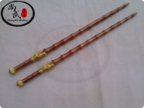 Shangwu martial arts pear wood double whip Solid wood bamboo joint double whip faucet double whip double mace Pear wood hard whip factory direct sales