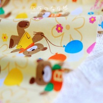 Bear cotton fabric Cotton cartoon childrens bedding fabric Animal cotton Baby bed single bedding custom made