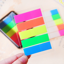 Three years second class●Korean stationery creative fluorescent classification index Paste loose-leaf label paste sticky notes post-it notes