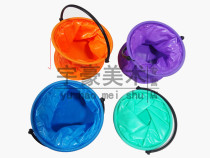 Fine Art Supplies Wholesale Folding Colorful Wash Pen Bucket Small No Separated Plastic Writing Raw Barrel