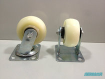 Cart wheels Casters 4 inch 5 inch 6 inch nylon casters Rubber wheels Hydraulic car with brake wheels