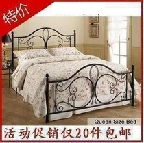 Wrought iron home Wrought iron bed Double bed frame bed board Simple style Model 1-80 