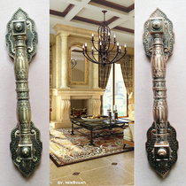Door handle wooden door handle glass door handle handle handle European antique vintage pull hand bronze 330