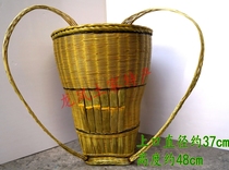 Hunan Xiangxi Longshan Special production of pure handmade pure bamboo woven earthy characteristic rice back basket (Tgrade)