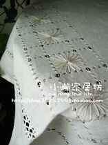 Foreign trade UK Hemp Cloth Hand Embroidered Buttoned lock Yarn Table Cloth 82CM True Colors two 