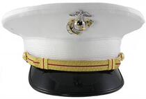 (Order) new US Marine Corps Lieutenant White dress cap green uniform hat size full