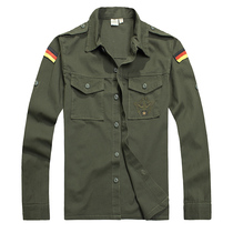 Military outdoor military fans casual clothing German shirt mens cotton dual-use long sleeve shirt