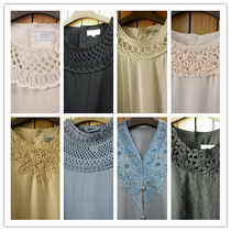 Handmade disc with embroidered retro hollowed-out shirt with long sleeve sen female blouses vintage foreign trade exit samples