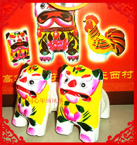 High 10cm mud Tiger high density clay sculpture Niejazhuang town house Tiger call money Tiger mud tiger face sculpture
