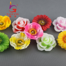 Yasuang craft candle art flower type Rose candle smokeless color simulation Flower Candle 4 boxes