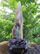 Jade green material ice species boutique Myanmar wooden jade tree jade ornaments 92478#(Shanxi Qi Gallery)