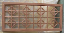 Partition porch screen antique doors and windows ceiling solid wood grid TV background wall grid size can be customized