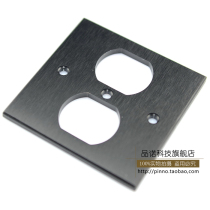 Aluminum alloy in-wall power outlet panel Wall plug panel American standard panel black and white optional