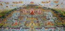 The Buddhas view of the Western Elysium the Western Three Holy Portrait the Buddhist portrait the HD version has been mounted