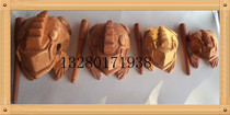 Large medium and small tourist crafts Thailand screaming wood frog to attract wealth frog Wood frog Zhaocai Jin Treasure Pet ornaments