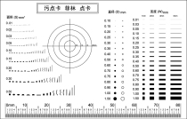 Stain card Dot line regulation Firin ruler comparison card stain test card inspection regulation control card precision J10B