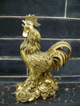 Pure copper Rooster ornaments home living room bedroom office desktop decoration feng shui Huaxia town house accessories decoration