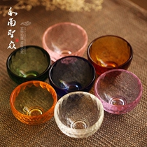 Home Buddha Hall for Buddha Guanyin Water Supply Cup Crisp Oil Lamp Holder Candle Desk Multifunction Seven Colorful Crystal Cup set No.