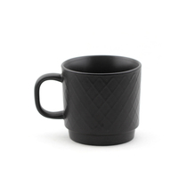 Glutinous rice porcelain) National Plaid mug) striped) creative) Black