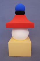 Wooden five-wheeled tower wooded painted five-wheeled tower True words Adamas Pestle Dongmi Keston Pestle Don Mil Pestle Five Rounds Towers