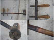 Early old Jinghu 5-section bamboo rod old boxwood shaft national old musical instrument collection intact first-class pulp flat bamboo
