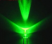 F5 round head 5MM Green Light super bright white hair emerald green light LED LED 20)